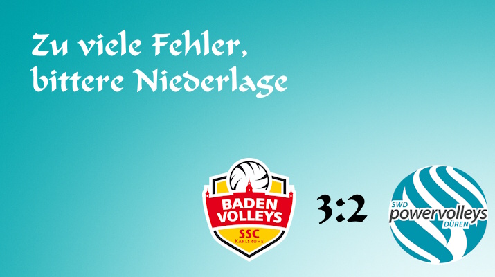 2:3 in Karlsruhe – Zu viele Fehler